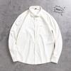 Camisa Blanca para Hombre de Manga Larga Estilo Coreano a la Moda Holgada Casual Camisa Negra Rufián Guapo Estilo Hong Kong ins Abrigo Japonés a la Moda Color Sólido