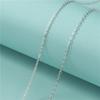 Cadena cruzada calandrada de plata esterlina S925, accesorios para pulsera de cuerda de cuentas hechos a mano, collar, bolsa de material