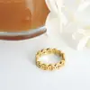 Estilo Étnico Chino Retro Personalizado Moneda de Cobre Transfronterizo Acero de Titanio Anillo de Acero de Titanio Sin Decoloración Lujo Ligero Moda Joyería Anillo