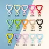 Gato y cabeza de oso de colores del arcoíris hebilla de resorte universal colgante de cuentas DIY opciones multicolor llavero anti-pérdida
