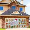 Decoraciones de Escena Más Vendidas Transfronterizas, Pegatinas Navideñas para Garaje, Telas Colgantes Más Vendidas en Amazon, Decoraciones para Fiestas de Año Nuevo