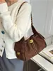 Bolso de cadena retro estilo coreano para mujer, nueva colección otoño/invierno 2026, diseño de nicho, bolso de hombro con patrón de diamantes, bolso de axila