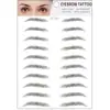 Pegatinas 3D para cejas transfronterizas al por mayor, imitación ecológica, tatuaje de cejas impermeable, pegatinas para cejas, pegatinas para cejas perezosas, en representación de cabello