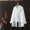 Verão 2025 Nova Camisa Cardigan Feminina de Cor Sólida com Listras Escuras, Manga Longa, Proteção Solar, Tamanho Grande, Jaqueta Explosão