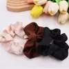 Goma para el pelo sencilla de satén estilo coreano con un toque de alta gama, Coletero de tela elegante, Versátil Coletero Artístico para Moño