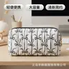 Nova Bolsa de Maquiagem Acolchoada Estampada Grande Capacidade Tecido de Algodão Bolsa de Higiene Pessoal para Armazenamento Bolsa de Viagem Bolsa com Zíper Bolsa de Armazenamento Portátil