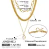 Colar Jieding em aço titânio, acessório de luxo discreto para mulheres, corrente para clavícula em ouro 18k, joia transfronteiriça, colar de aço inoxidável para sobreposição
