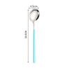 Cuchara coreana de acero inoxidable 304, cuchara de mango largo, cuchara para bibimbap, cuchara para helado, cuchara de postre, acero inoxidable, alto valor de color