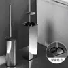 Conjunto de Suporte de Chão para Escova de Banheiro em Aço Inoxidável 304 Sem Furos, Escova de Vaso Sanitário para Cantos Sem Limpeza, Uso em Hotéis