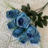 Pano abrasivo 9 cabeças grama aquática coração liso botão flor artificial planta artificial acessórios flor casa sala de estar decoração flor artificial