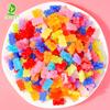 Nuevos accesorios de oso multicolor DIY con oso de gelatina de colores clavado, pulsera, pendientes, collar, accesorios, colgante