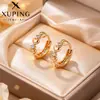 Xuping Brazaletes Rusos Transfronterizos para Oreja, Aros Color Oro de 18K con Incrustaciones de Diamantes, Joyería de Lujo Ligero de Alta Gama al por Mayor para Mujeres
