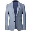 Traje de Cuadros Gris Laishbert Primavera y Otoño Delgado Casual para Hombre Estilo Coreano Delgado Pequeño Traje Chaqueta de Traje para Hombre