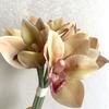 Alta simulação 8 cymbidium flor manuscrita impressão 3D mão filme magnólia casamento decoração de casa arranjo de flores arte da flor
