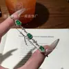 Fabricantes Venta al por mayor Material Peligroso Natural Pulsera de Calabaza de Jade Incrustaciones de Plata S925