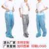 Pantalones de lluvia desechables con cobertura para los pies, sellados, largos, engrosados, portátiles para exteriores, impermeable para rafting, pantalones impermeables para niños, niños y niñas