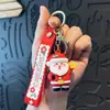 Chaveiro Fofo do Papai Noel Presente de Natal Árvore de Natal Chaveiro Tridimensional Sino Boneco de Neve Rena atacado