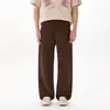 Ropa para Hombre Xintang 2026 Primavera Nuevo Estilo Algodón Puro Hilo Doble Vela de Perla Pantalones Casuales Rectos Sueltos Básicos Semi-Elásticos para Hombre