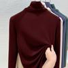 Camada de Base Térmica de Gola Alta Dupla Face Feminina com Forro de Fleece Espesso e Quente para Outono e Inverno 2026 Novo Modelo