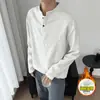 Nueva Sudadera de Estilo Americano con Cuello Henry y Forro de Felpa para Otoño e Invierno para Hombres y Mujeres, Camisa Polo de Alta Gama, Camiseta de Manga Larga con Camiseta Interior