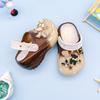 Conjunto Nuevo Genial Brillante Suela Gruesa Antideslizante Luminoso Zapatos de Cueva Oso Blanco y Negro de Dibujos Animados Moda Pantuflas Baotou