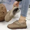 Zapatos de Algodón para Mujeres de Mediana Edad y Mayores Otoño e Invierno Cierre de Velcro Protección contra el Frío Calidez Suela Antideslizante Resistente al Desgaste Suministro Directo de Fábrica Dropshipping