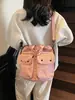 Bolsa Artística Estilo Japonés 2026, Bolsa de Tela con Cordón Estilo Mori, Bolso de Hombro Cruzado de Moda para Compras, Bolsa Popular para el Trayecto Diario
