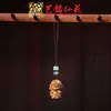 Llavero de Sándalo Verde y Palo de Rosa Wukong Colgante para Llave de Coche Colgante para Mochila Escolar Estudiante Colgante Mono de Dibujos Animados Creativo