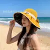 Chapéu de Pescador para Viagem com Proteção Solar, Chapéu com Proteção para o Rosto e Sombreiro, Chapéu de Sol de Verão com Proteção UV, Chapéu de Sol com Aba Larga e Laço