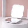 Espejo Plegable Cuadrado Flip-Top Lindo Pequeño, Espejo de Maquillaje de Bolsillo de Doble Cara, Espejo de Mano para Regalo de Estudiante