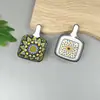 Plato pequeño de cerámica de 4.5 pulgadas con mango bohemio para uso doméstico, Plato creativo para mojar dumplings, Plato pequeño, Plato pequeño para vinagre