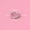 Anillo Cerrado de Plata S925 Vintage Desgastado Multiestilo Patrón Martillado Espaciador Redondo Accesorio DIY Anillo Cerrado