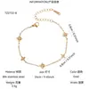Acero Inoxidable Chapado en Oro de 18 Quilates Electrochapado al Vacío Flor de Circonita Estilo Simple Set de Joyería para el Trabajo Collar Pulsera para Mujer