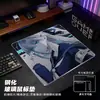 Alfombrilla de ratón de cristal micrograbado bidimensional para e-Sports, Alfombrilla de cristal resistente a las manchas de alta gama para juegos de anime y uso en oficina