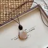 Férias Leves de Oxigênio~Novo Colar Pingente Marrom Estilo Chinês Retrô para Mulheres, Acessório Novo Estilo Étnico Longo Verão 2026