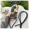Funda para teléfono con cordón cruzado de pez Koi negro para iPhone15 para Apple 14promax transparente 13 funda blanda 12