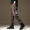 Calças de Veludo Cotelê Masculinas Soltas Modernas Casuais Outono Nova Chegada plus size Calças com Costura e Borda Saliente