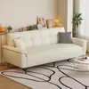 Apartamento de sala de estar moderno minimalista tamaño pequeño sofá de tela modelo nuevo 2026 sofá cama de tela resistente a arañazos de gato sofá para casa de alquiler
