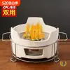 Olla de Barro con Aceite Vegetal Estufa para Fondue, Base de Estufa de Barro, Estufa de Carbón, Fondue y Estufa de Aceite Integradas, Combustible Comercial