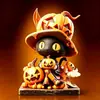 Adornos de Madera de Halloween Estilo Europeo y Americano, Decoraciones de Atmósfera Festiva, Adornos de Escritorio, Regalos Preferidos y Adornos Artesanales