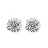 Pendientes de girasol de plata de ley 925 con diseño de nicho femenino, estilo encantador, bonitos y exquisitos pendientes de diamantes de mosán verde.