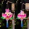 Festival do Meio Outono Lanterna Bolsa Antiga Infantil Lanterna de Lótus Luminosa Pendurada Material DIY Feito à Mão Pacote Lanterna de Coelho em PVC