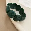 Pulsera de Acrílico con Puntadas Redondas Difuminadas, Pulsera Sencilla y de Moda para Mujer, Nuevo Diseño de Joyería de Mano Elegante Estilo Chino Nicho