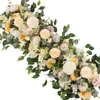 Arreglo Floral para Boda Escenario T-Escenario Pasillo Flores Decoración de Lugar de Boda Tira de Arreglo Floral Decoración de Boda Pasillo Arte Floral