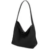 Bolsa Saco Preta para Mulheres, Transversal, de Luxo, de Nicho, Bolsa Tote de Lona para o Dia a Dia de Grande Capacidade