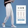 Pantalones Harem de Seda Helada Finos de Verano para Mujer, Color Gris, Corte Holgado, Adelgazantes, Versátiles, Deportivos Casuales