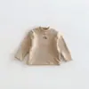 Camada Base de Lã para Bebê 2026 Inverno Meninos Bordado Desenho Animado Espessado Camiseta Roupas de Inverno Infantis zdy6651