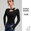 Novo Esporte Fitness Manga Longa Original Feminino Esportivo Estrutura Assimétrica Recorte Feminino Nicho Roupas de Yoga Tops