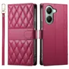 Adequado para capa flip para celular Redmi K80 com padrão de diamante, Xiaomi 17ULTRA com alça de pulso, suporte crossbody, capa de celular anti-queda