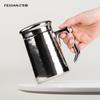 Caneca de Escritório Feijian de Titânio Puro Caneca Térmica para Homens com Alça Caneca de Chá de Titânio de Camada Dupla de Alta Qualidade para Negócios